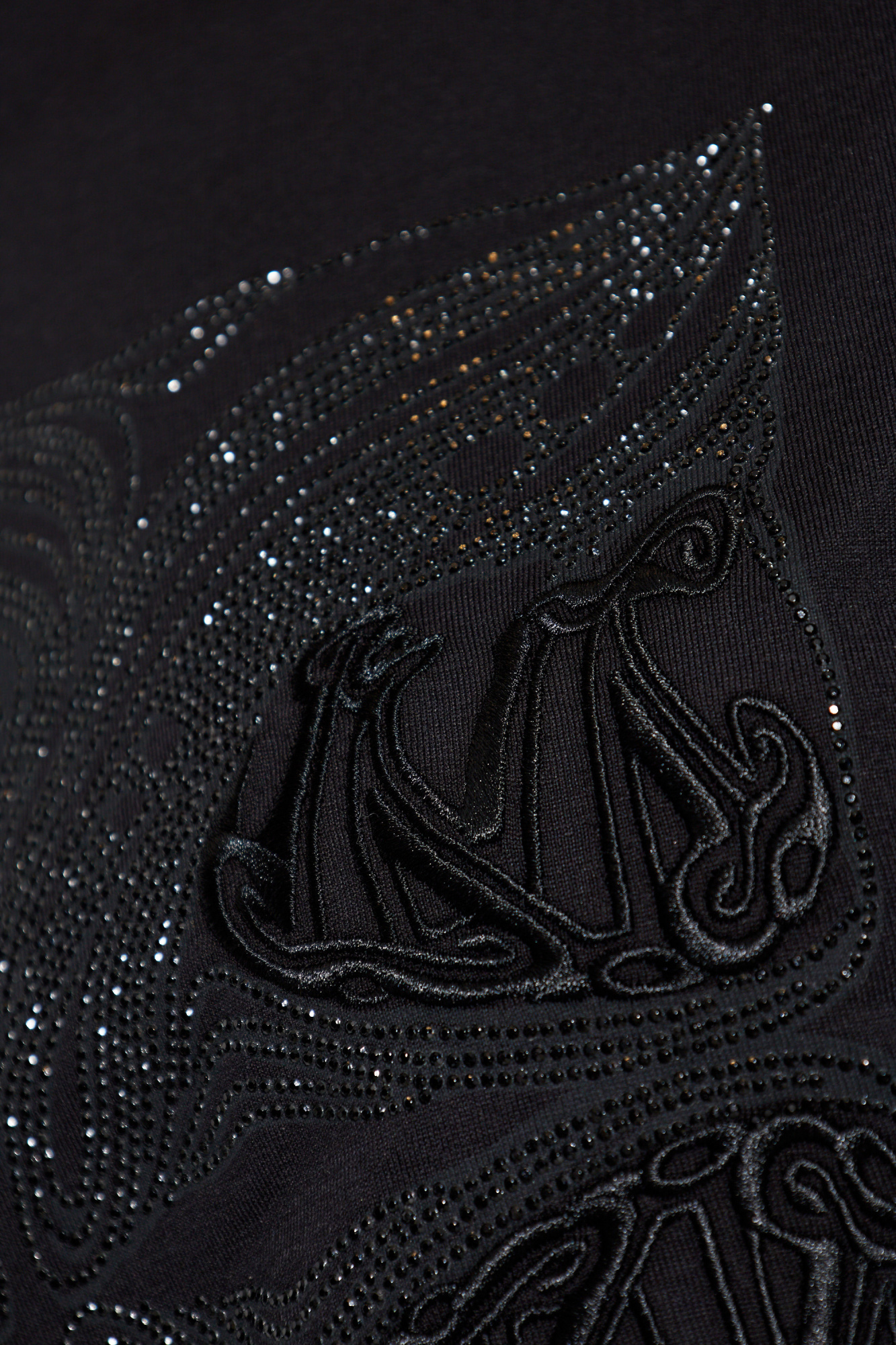 MAX MARA★W'S FARAD S/S T-SHIRT - FARAD 004 112087 Max Mara - FARAD black t-shirt with crystals FARAD - shop